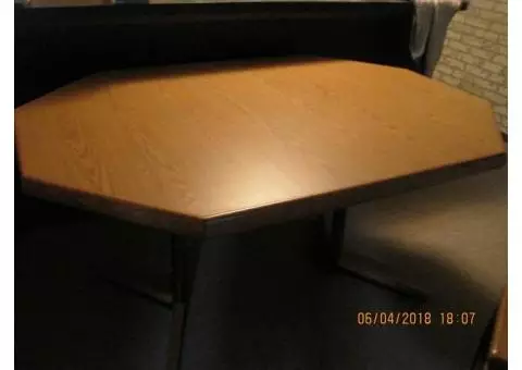 Octagon Solid Pecan Dining Table