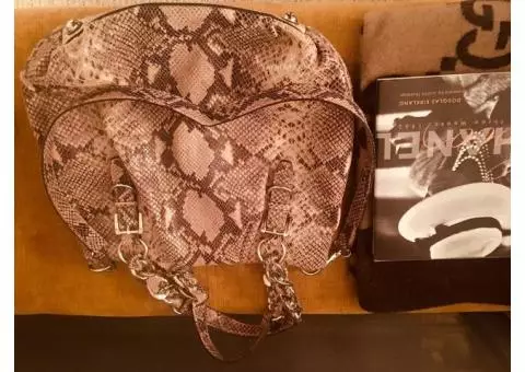 Signed Michael Kors Python Handbag
